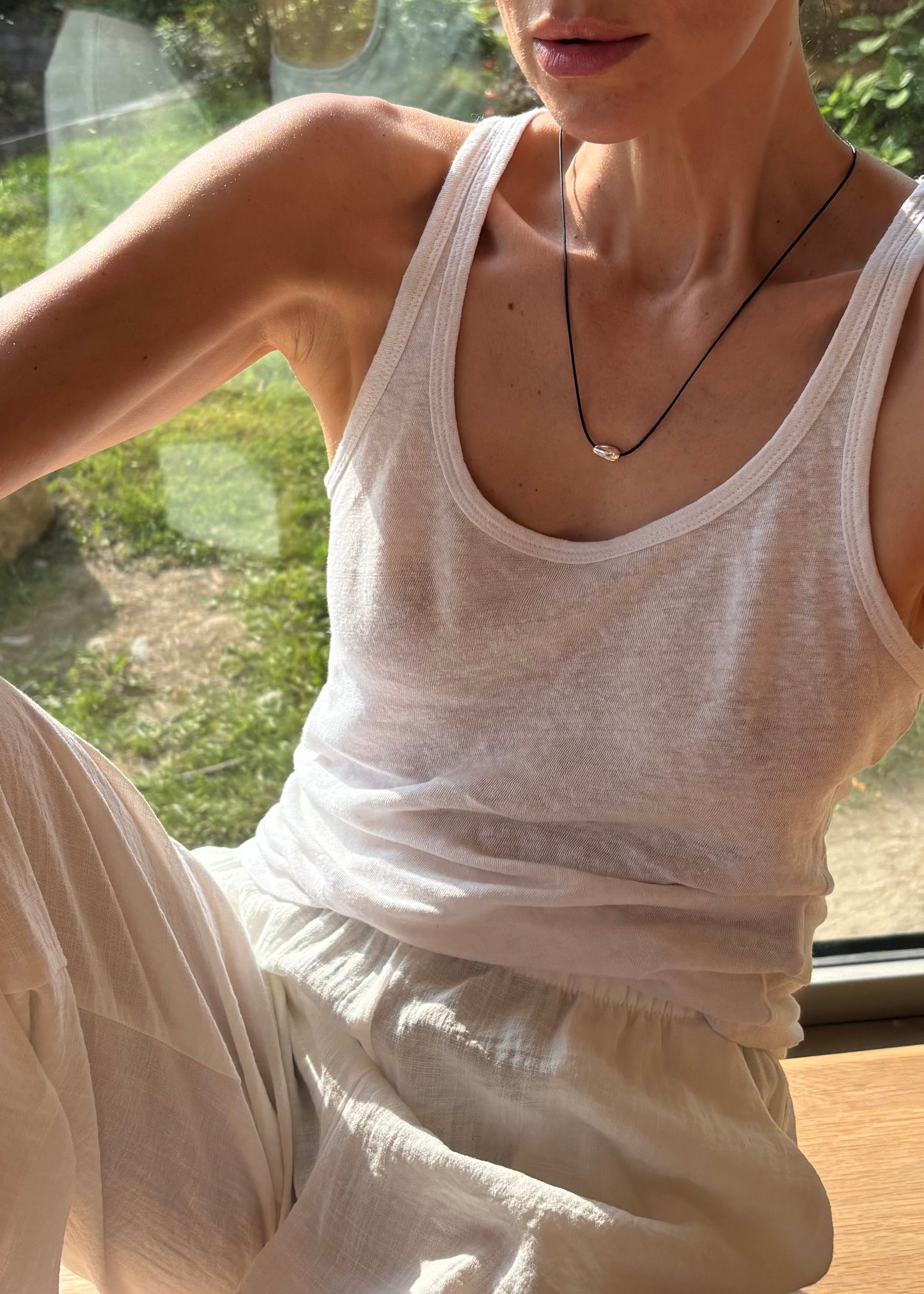Organic silver necklace