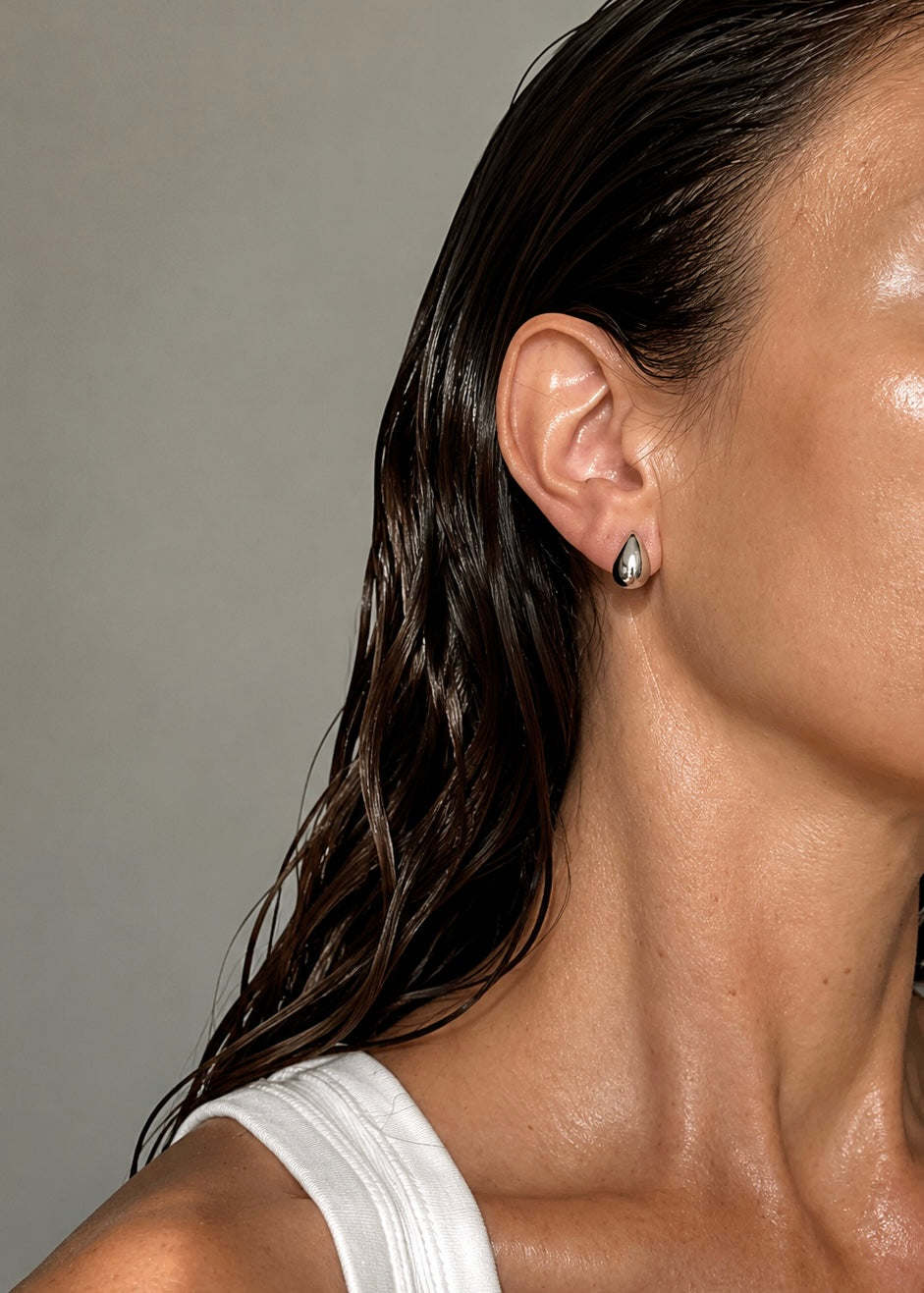 Silver teardrop earrings