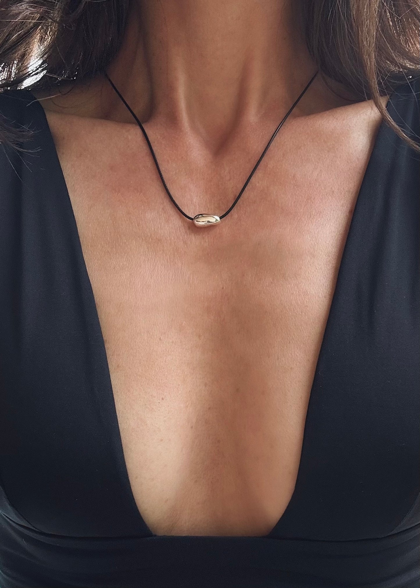 Organic silver necklace