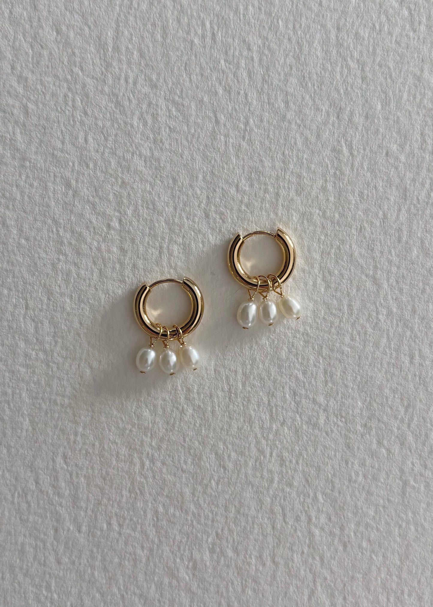 Mini chunky hoops with pearls