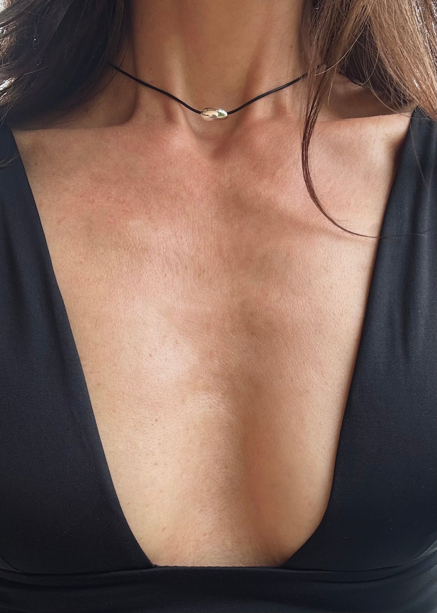 Organic silver necklace