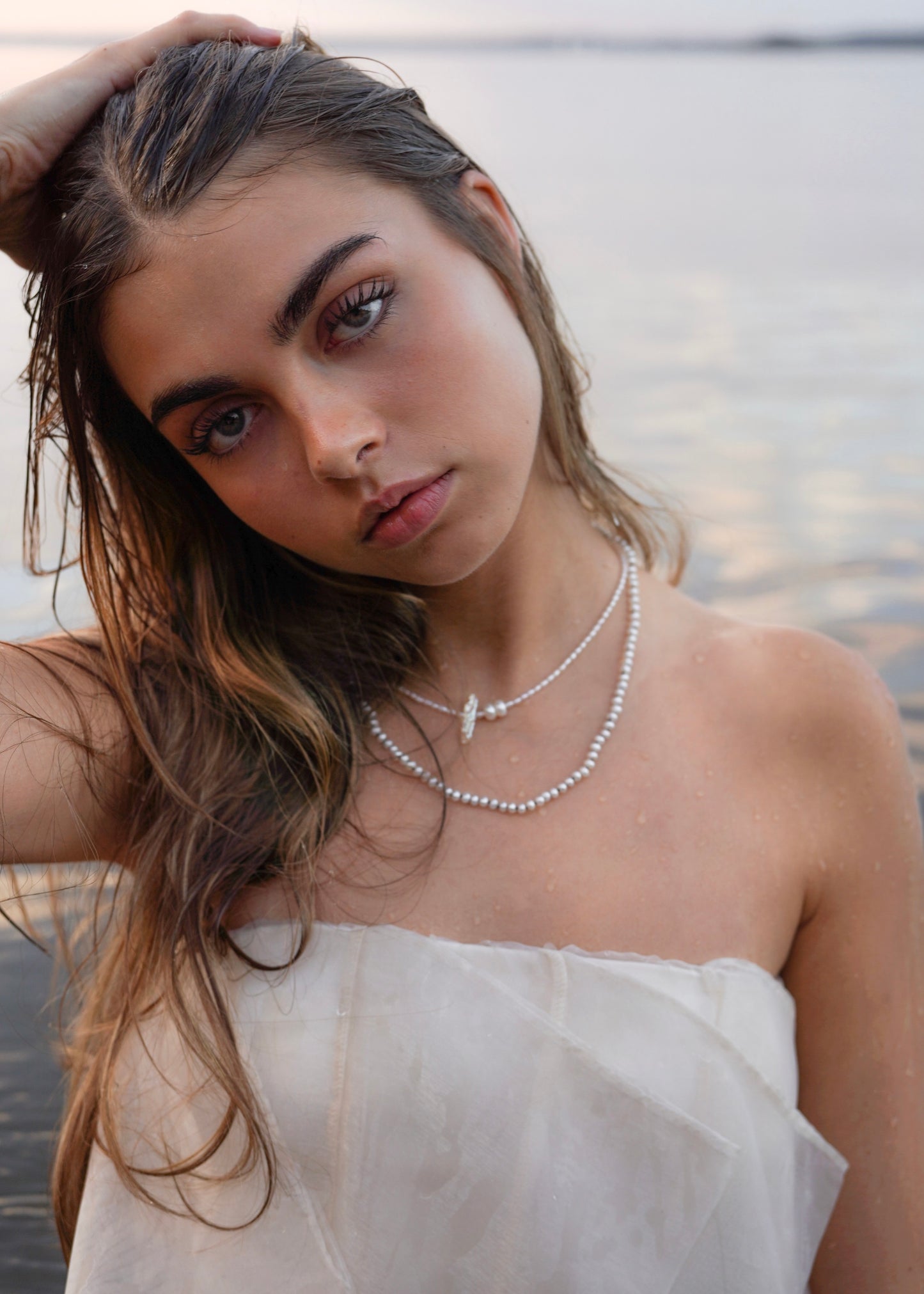 Sunset dreams pearl necklace